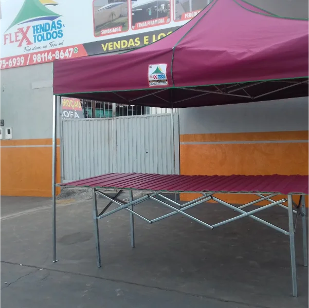 Tenda sanfonada para feira